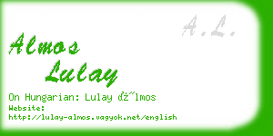 almos lulay business card